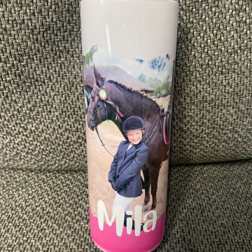 Personalized Bottle with lid & straw